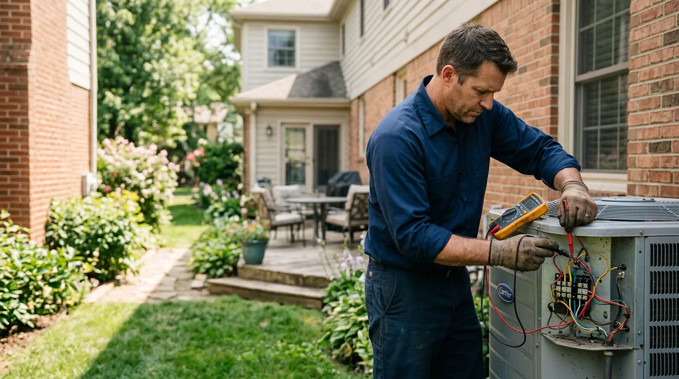 HVAC technician working near Bancroft, WV